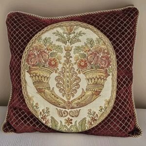 Sherry Kline Corona Square Decorative Throw Pillow Approximately 17"×17" READ